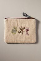 Sac à main rectangulaire en tissu fait main à motif banane et carreaux, orné de perles, avec porte-clés à pompon, fermeture éclair, écologique