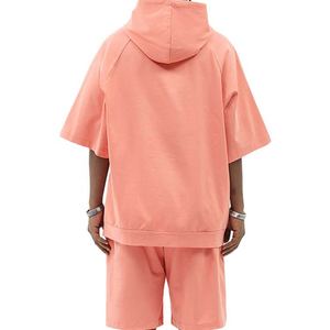 Conjunto Deportivo de Dos Piezas para Hombre, Sudadera con Capucha y Pantalones Cortos, Algodón y Felpa, Corte Holgado, Estilo Casual, Logotipo Personalizado, Venta al Por Mayor - Product Image 5