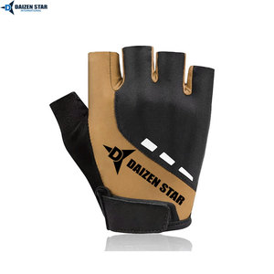 Daizen Star Half Finger Gloves Red Black PU Wrist Length Durable Cycling Sports Glove - Product Image 6