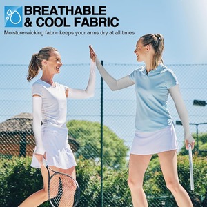 Unisex Breathable and Cooling Arm Sleeves Sun Protection Breathable Stretch Sports Cycling Running Arm <b>Covers</b> with Thumb Hole - Product Image 5