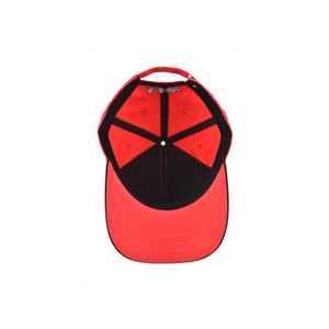 Gorra de Béisbol Unisex de 6 Paneles, Color Sólido, Logotipo Bordado, Ajuste Ajustable, Uso Casual, Talla Adulto 58-60CM, Rojo y Negro - Product Image 5
