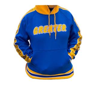 Sweat à capuche décontracté à manches évasées en molleton 100% coton avec emblème brodé Divine Nine - Product Image 2