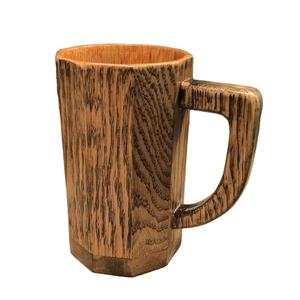 Handmade Wooden <b>Drink</b> Holder Vintage Design Eco-Friendly CE Certified Handgrip Lid Outdoor Camping Travel Home Use - Product Image 1