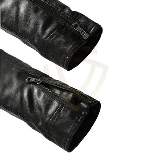 Chaqueta de Cuero de Alta Calidad para Hombre, Diseño Personalizable y Moderno con Logotipo Frontal, Chaqueta de Cuero Resistente al Viento, Venta al Por Mayor - Product Image 4