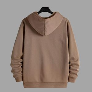 Sudadera con capucha y cremallera estilo streetwear, extragrande para hombre, con impresión de logotipo personalizado y bordado, 100% algodón, servicio OEM y ODM disponible. - Product Image 3