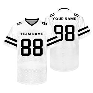 Manufacturer American Football Jersey Polyester Mesh Dazzle Sublimation ODM Custom Logo V Neck Durable Apparel - Product Image 1