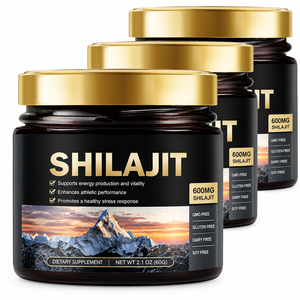 Résine de Shilajit Sauvage 100% Pure Certifiée HACCP 600MG 85 Oligo-éléments Acide Fulvique Qualité Alimentaire Sans Gluten en Bouteille - Product Image 3