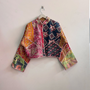 Wholesale Lot Of Assorted Handmade Kantha <b>Jacket</b> Vintage Reversible Boho <b>Jacket</b> <b>Short</b> Length Kiara Cut <b>Jacket</b> - Product Image 1