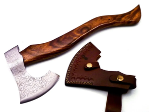 Hacha Tradicional Hecha a Mano de Acero al Carbono con Mango de Madera de Palisandro para Acampar, Cortar y Supervivencia, Herramienta para Exteriores, Fabricante OEM - Product Image 4