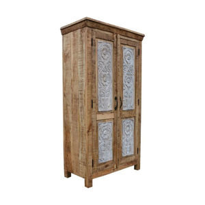 Armario de Madera Maciza de la Mejor Calidad con 2 Puertas y Diseño Tallado a Mano para Dormitorio, Sala de Estar, Bar y Comedor - Product Image 5