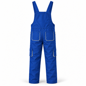 Salopette de travail pour homme avec logo OEM, bordures contrastées, poches cargo, bretelles réglables, vêtements de travail industriels pour artisans - Product Image 3