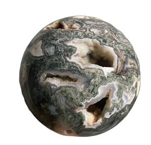 Gran oferta, esfera de ágata de musgo Natural a granel, bola de cristal de cuarzo, Bola de ágata de musgo pulida a mano, cristal para decoración del hogar - Product Image 1