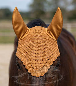 Gorro de orejas para caballo de ganchillo, transpirable, insonorizado, antimosquitos, para equitación - Product Image 4