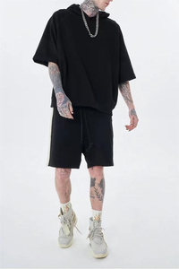 Nouvelle collection hiver : T-shirt polyvalent superposé pour homme, style décontracté japonais et coréen, couleur unie, manches courtes, coupe oversize, 100 % coton - Product Image 2