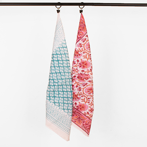 Hand Block Printed Cotton Women's Square Bandana Scarf & <b>Head</b> <b>Wrap</b> Floral Pattern Travel Fashion Accessories - Product Image 5