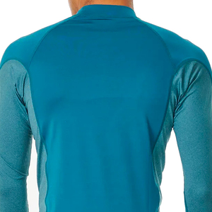 เสื้อแรชการ์ดแขนยาวระบายอากาศได้ดีสำหรับผู้ชาย สีฟ้า UPF50+ เป็นมิตรกับสิ่งแวดล้อม ป้องกันแบคทีเรีย ผลิตจากโพลีเอสเตอร์/สแปนเด็กซ์ เหมาะสำหรับออกกำลังกาย - Product Image 2