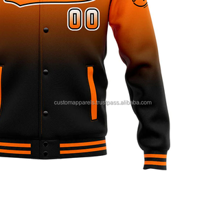 100% Wool Windproof Varsity <b>Jacket</b> for <b>Men</b> with Custom Embroidery Logo and Durable Stand Collar for Team Events - Product Image 6