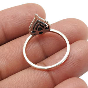 925 Sterling Silver Handmade <b>Labradorite</b> Gemstone <b>Ring</b> With Unique Crown Shape Perfect Boho <b>Ring</b> For Wedding and Party Occasions - Product Image 4