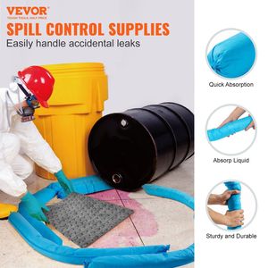 Almohadillas de Lana de Acero Absorbentes Universales de 3 x 47.24 Pulgadas, Resistentes al Moho, Capacidad de 20 Galones, 12 Unidades, Control de Derrames, Absorbentes de Agua - Product Image 2