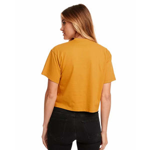 เสื้อครอปท็อปผู้หญิงแบบ OEM พร้อมโลโก้สั่งทำ คอลเลคชั่นฤดูใบไม้ผลิ-ฤดูร้อน 2026 เสื้อยืดครอป MOQ ต่ำ ราคาคุ้มค่า สไตล์แอคทีฟแวร์ คุณภาพเยี่ยม ผลิตจากผ้าถัก - Product Image 3