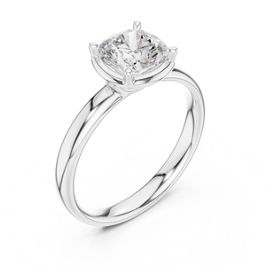 Bague solitaire en argent sterling 92,5 plaqué avec diamant taille coussin, bijoux de luxe classiques pour femme, fiançailles, mariage, qualité supérieure - Product Image 3