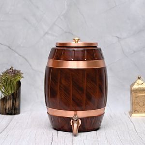Distributeur d'eau en cuivre pur avec robinet, conteneur à boissons fait main pour hôtels, restaurants, traiteurs, vente en gros - Product Image 1