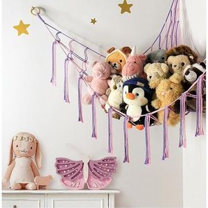 Grand Organisateur de Jouets en Peluche Suspendu en Angle pour l'Affichage et le Rangement des Peluches pour la Décoration de Chambre de Bébé et d'Enfants - Product Image 3