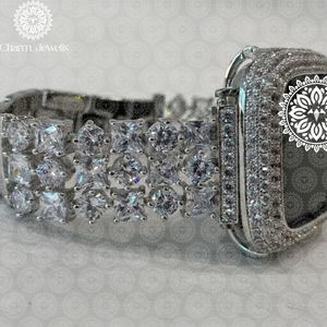 Montre de luxe pour homme Charm Jewells en acier inoxydable, cadran 40 mm, lunette sertie de diamants, mouvement mécanique analogique, date automatique, étanche 10 bars - Product Image 3