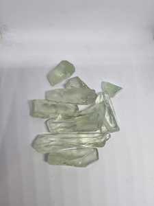 Pierre de cristal d'améthyste verte brute naturelle, pointe irrégulière de quartz, pierre précieuse brute - Product Image 4