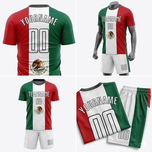 Men's Mexico Soccer Jersey Design With Shorts And <b>T</b>-<b>Shirts</b> Set Sportwear Apparel Football Uniform Kit Available in all Sizes - Product Image 3