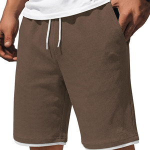 Shorts de sport pour homme 220g, personnalisables avec logo, 100% coton, pour activités de plein air, fitness, séchage rapide, respirants, shorts de jogging pour homme - Product Image 2