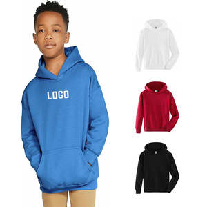 Sweat-shirts à capuche en molleton pour enfants, personnalisables avec logo, en coton, décontractés, pour garçons, vente en gros - Product Image 2