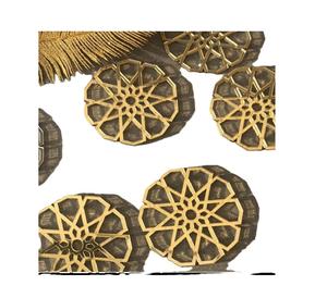 Premium Design Brass Coaster Stainless Steel Coaster Place Mats <b>Dining</b> Mats Metal Engraving Coaster at factory wholesale price - Product Image 5