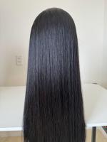 Vente chaude!!! Grand stock d'extensions de cheveux humains vietnamiens droits à os bruts non traités perruques Lace Front de cheveux humains véritables noir