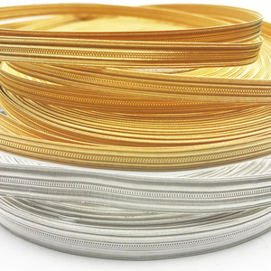 Gold Mylar Braid French Wire Ribbon Twisted Fringe Customized Size Eco-Friendly <b>Embroidered</b> Metallic Wire Tassel <b>Shoes</b> Trim - Product Image 1
