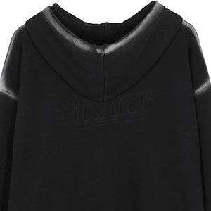 Sudadera con Capucha Oversize Tie Dye Unisex de Algodón Negro French Terry con Bolsillo Frontal y Logo, Ropa de Otoño al por Mayor - Product Image 6