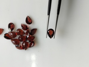 Natural Red <b>Garnet</b> 7x5MM Pear Cut Best Quality Loose Gemstone For Jewelry Making - Product Image 1
