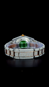 Exclusive Custom Kamasutra Dial <b>Iced</b> <b>Out</b> <b>Watch</b> VVS Moissanite Diamond Two-Tone Luxury <b>Watch</b> Rose Gold Plated Hip Hop <b>Watch</b> - Product Image 5