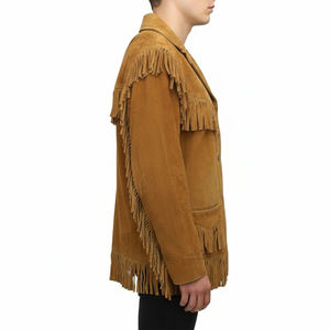 Veste de cowboy longue et fine professionnelle enduite avec service de personnalisation du logo frontal, fournie par l'usine ODM - Product Image 3