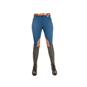 Jodhpurs ดีไซน์แฟนซีพร้อมแผ่นแปะหัวเข่าหนังเต็มแผ่นติดโลโก้กางเกงขี่ม้าที่กำหนดเอง - Product Image 1