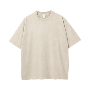 เสื้อยืดผู้ชายขายส่งแบบเรียบ โอเวอร์ไซส์ สกรีนลายได้ตามสั่ง เสื้อยืดลำลองแขนครึ่ง คอกลม สำหรับวัยรุ่น - Product Image 3