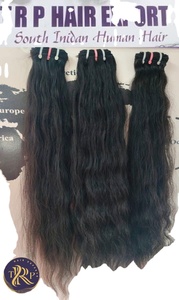 100% Natural Remy Wavy 12" Black Virgin Indian Temple <b>Hair</b> <b>Extensions</b> High Quality <b>Hair</b> Weaving <b>Braiding</b> Machine Double Weft - Product Image 5
