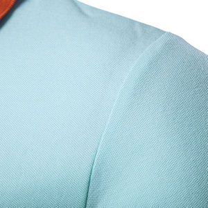 Nouveaux polos pour hommes personnalisés, simples, confortables, avec logo imprimé, respirants, coupe ajustée dorée, de qualité supérieure, décontractés et tendance - Product Image 4