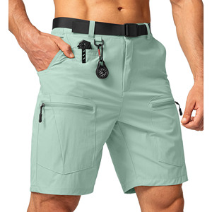 Pantalones cortos ligeros personalizados para hombre, de secado rápido, con bolsillos con cremallera, para senderismo, gimnasio, trabajo, correr, uso diario. - Product Image 1