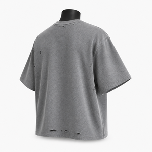 เสื้อยืดผู้ชายสไตล์วินเทจทรงโอเวอร์ไซส์ ผ้าฝ้ายพรีเมียม เสื้อผ้าสตรีทแวร์ลำลอง ขายส่งสำหรับผู้ค้าส่ง - Product Image 4