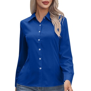 Chemise formelle à manches longues pour femme de qualité supérieure – Chemise en coton 100 % douce, confortable, respirante et écologique pour femme de BD - Product Image 4