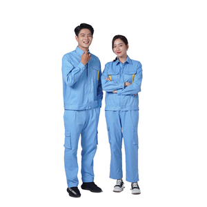 Uniforme de travail unisexe en coton antistatique, vêtements de sécurité respirants en tissu kaki pour hommes 4SU - Product Image 3