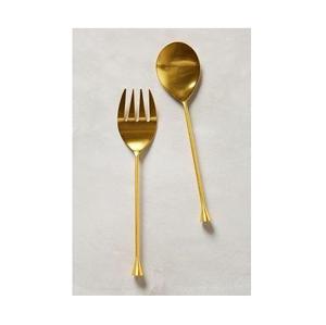 Gold Cutlery set Brass Finish with Designed Handle Modern Luxury <b>Flatware</b> - Product Image 3
