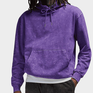 Sudadera de Felpa con Acabado Ácido Personalizada de Alta Calidad, Poliéster/Algodón, Diseño de Bolsillo con Impresión Digital, Ecológica, para Hombre - Product Image 4