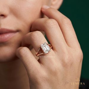 Radiant Cut Lab Grown Diamond Engagement Rose Gold Ring Rose Gold Engagement Ring Classic Style Fine <b>Jewellery</b> - Product Image 1
